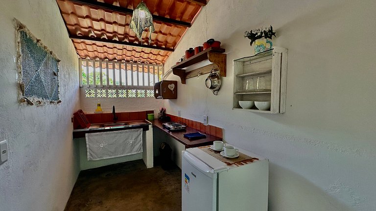 Vila Entreluas 03 - Chalé com terraço e cozinha